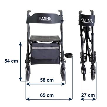 Andador plegable Advance color negro