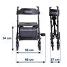 Andador plegable Advance color negro