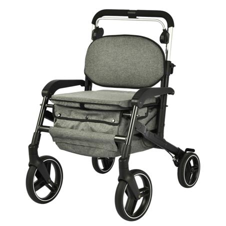 Andador-Rollator con asiento y cesta