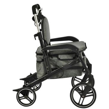 Andador-Rollator con asiento y cesta