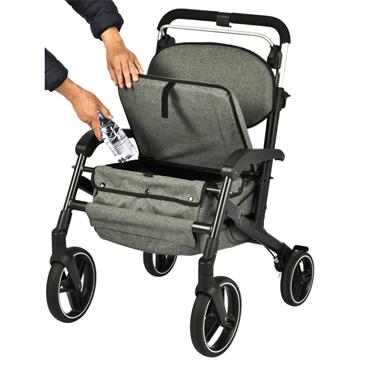 Andador-Rollator con asiento y cesta