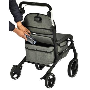 Andador-Rollator con asiento y cesta