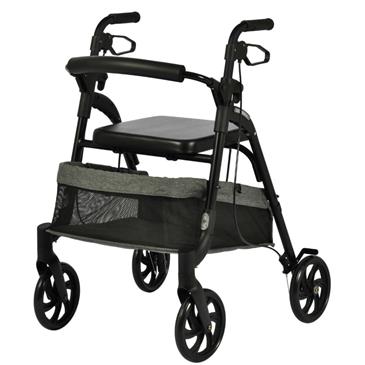 Andador-Rollator con asiento y cesta,aluminio