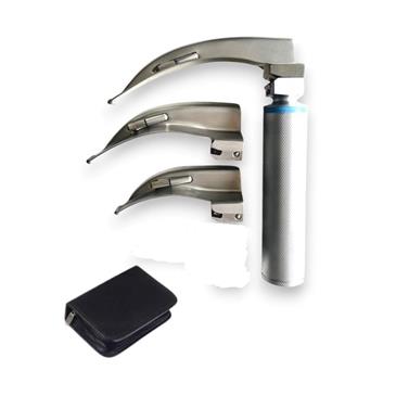 Estuche 1 mango laringoscopio luz estandar + 3 palas Mc intosh (2-3-4)