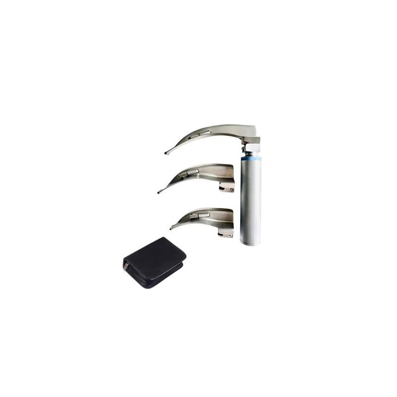 Estuche 1 mango laringoscopio luz estandar + 3 palas Mc intosh (2-3-4)