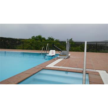 Ascensor-elevador bateria fijo para piscina METALU 600-120KG