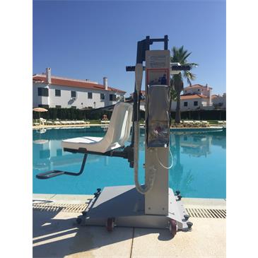 Ascensor-elevador bateria fijo para piscina METALU 600-120KG