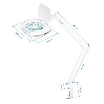 Lampara lupa con 60 led, intensidad de luz regulable