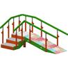 Escalera de 3 peldaños con rampa infantil