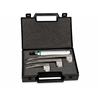 Estuche 1 mango laringoscopio fibra optica + 3 palas miller (1-2-3)