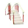Escalera de 6 peldaños y pasamanos regulable