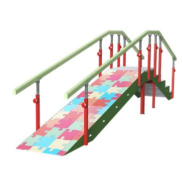 Escalera de 5 peldaños y pasamanos regulable