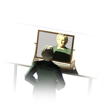 Espejo de mesa para logopedia