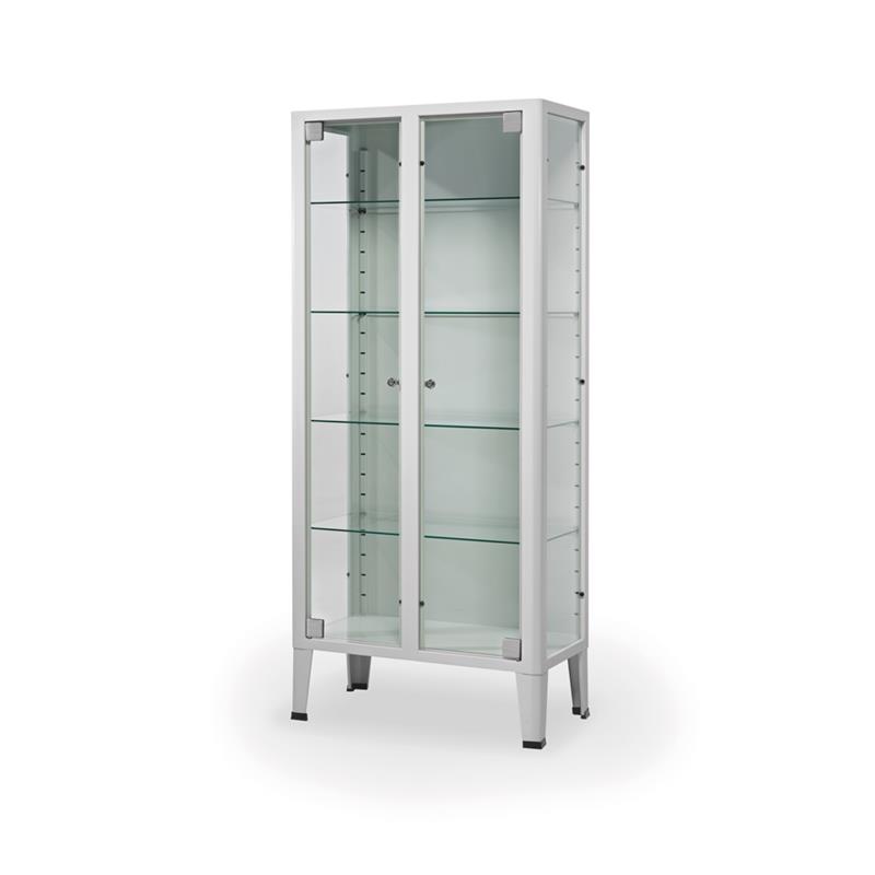 Vitrina de 2 puertas + 4 estantes