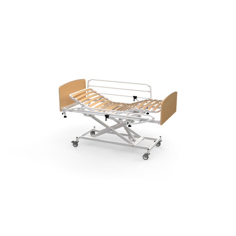 Cama electrica con carro elevador completa,cabecero,piecero,barandillas
