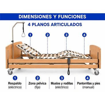Cama electrica completa con subida y montaje