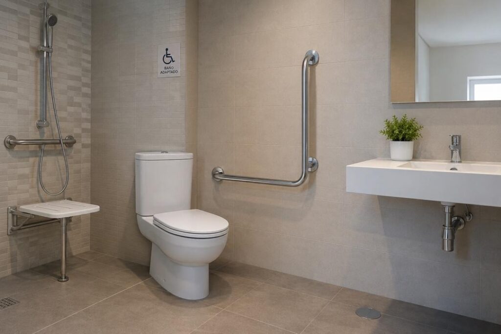baño minusvalidos​ con asideros